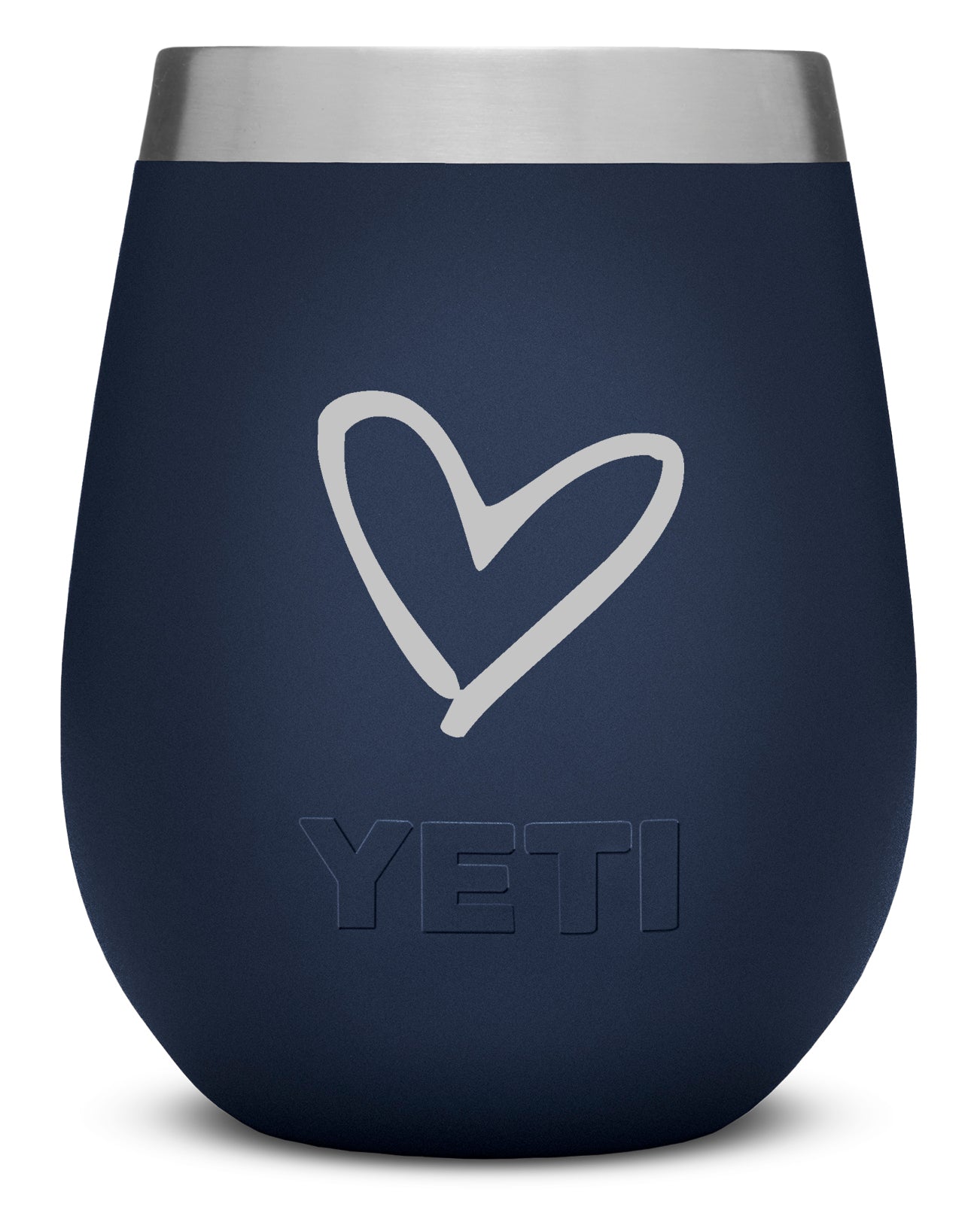 Personalized Yeti Tumbler with Wedding Heart Design - Lazerworx