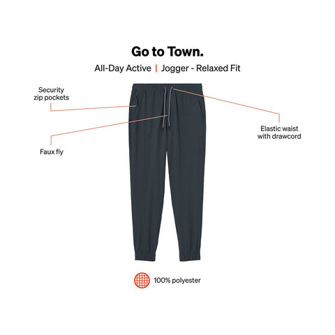 SAXX GO TO TOWN JOGGERS BLACK