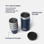 YETI Shot Glasses  WITH CARRYING CASE