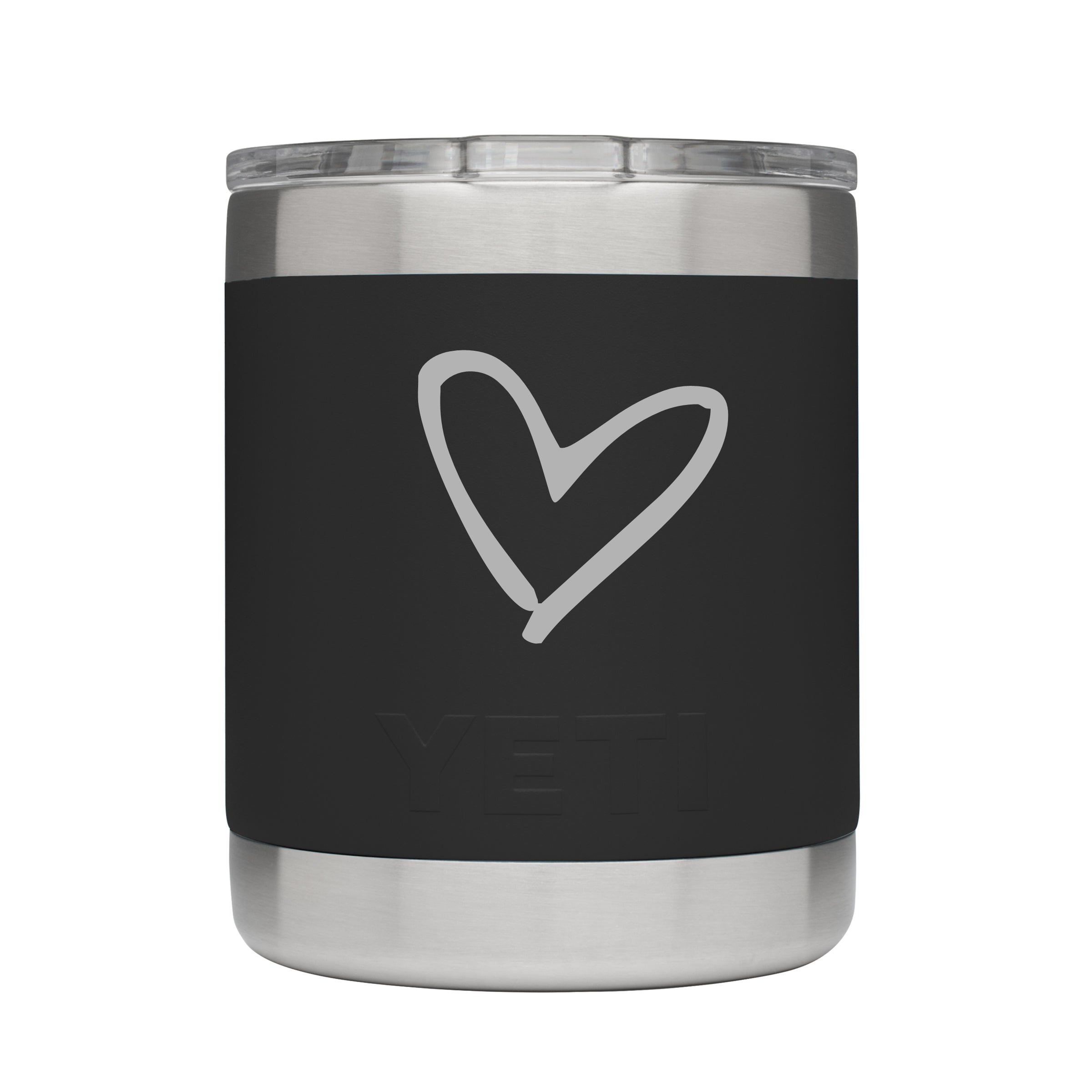 Personalized Yeti Tumbler with Wedding Heart Design - Lazerworx