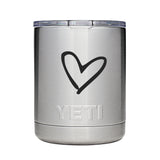 YETI Tumbler - Heart Engraved