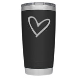 YETI Tumbler - Heart Engraved