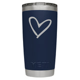 YETI Tumbler - Heart Engraved