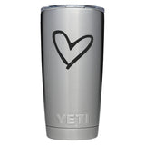 YETI Tumbler - Heart Engraved