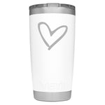 YETI Tumbler - Heart Engraved