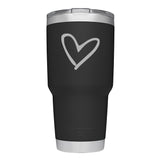 YETI Tumbler - Heart Engraved