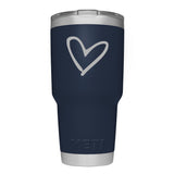 YETI Tumbler - Heart Engraved