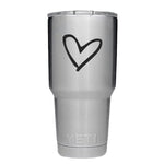 YETI Tumbler - Heart Engraved