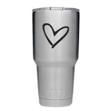 YETI Tumbler - Heart Engraved