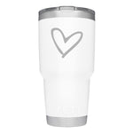 YETI Tumbler - Heart Engraved