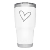 YETI Tumbler - Heart Engraved