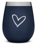 YETI Tumbler - Heart Engraved