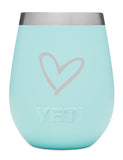 YETI Tumbler - Heart Engraved