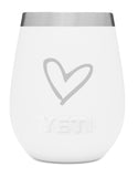 YETI Tumbler - Heart Engraved